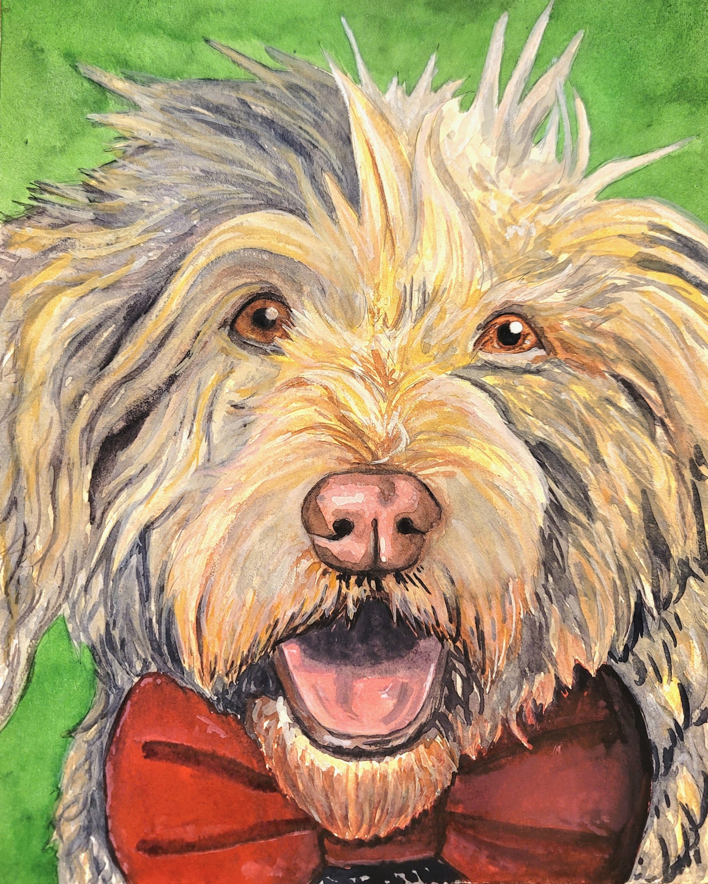 Custom hand-painted Watercolor Pet Portrait