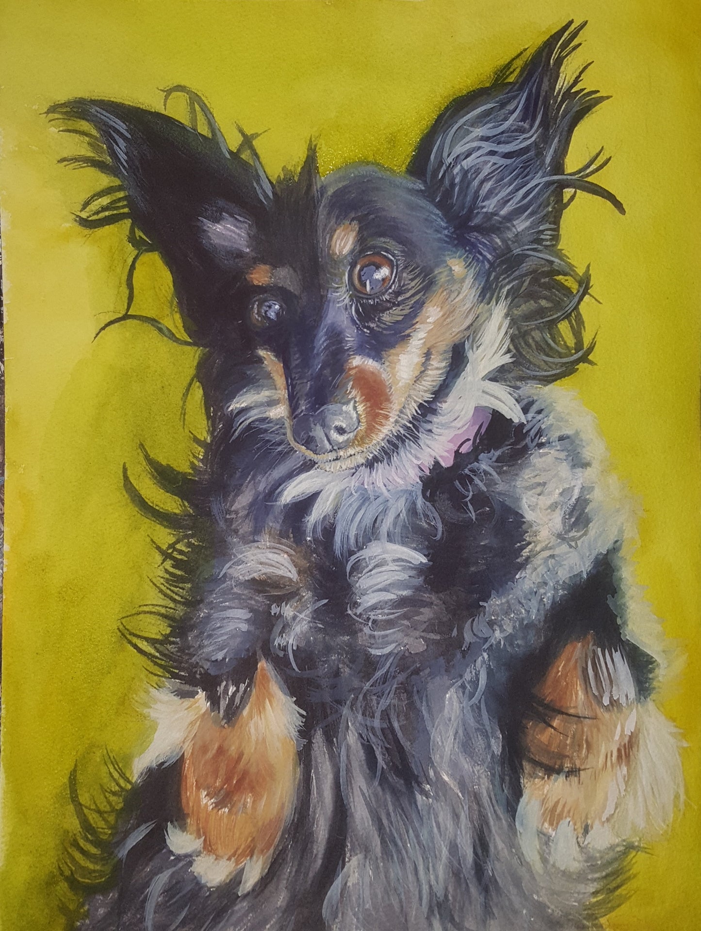 Custom hand-painted Watercolor Pet Portrait