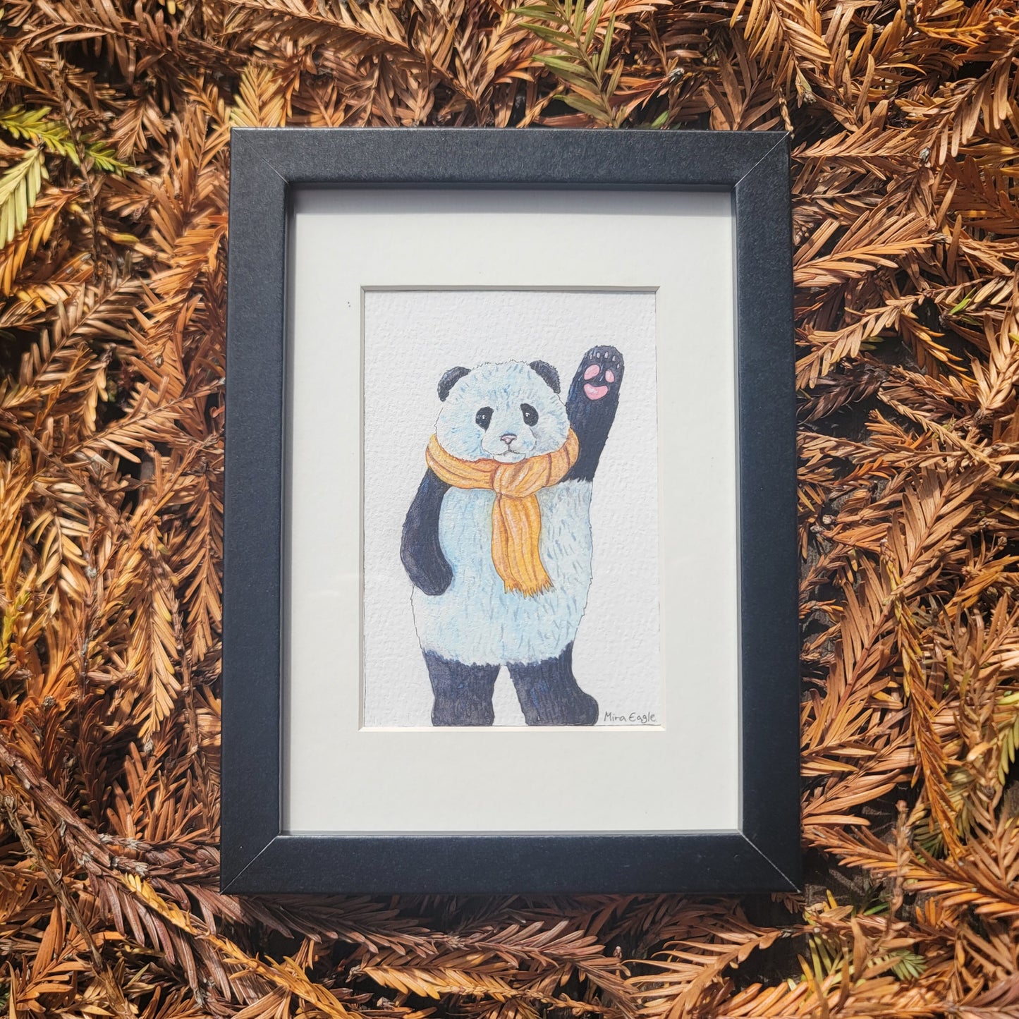 "Hi!" mini Original watercolor painting