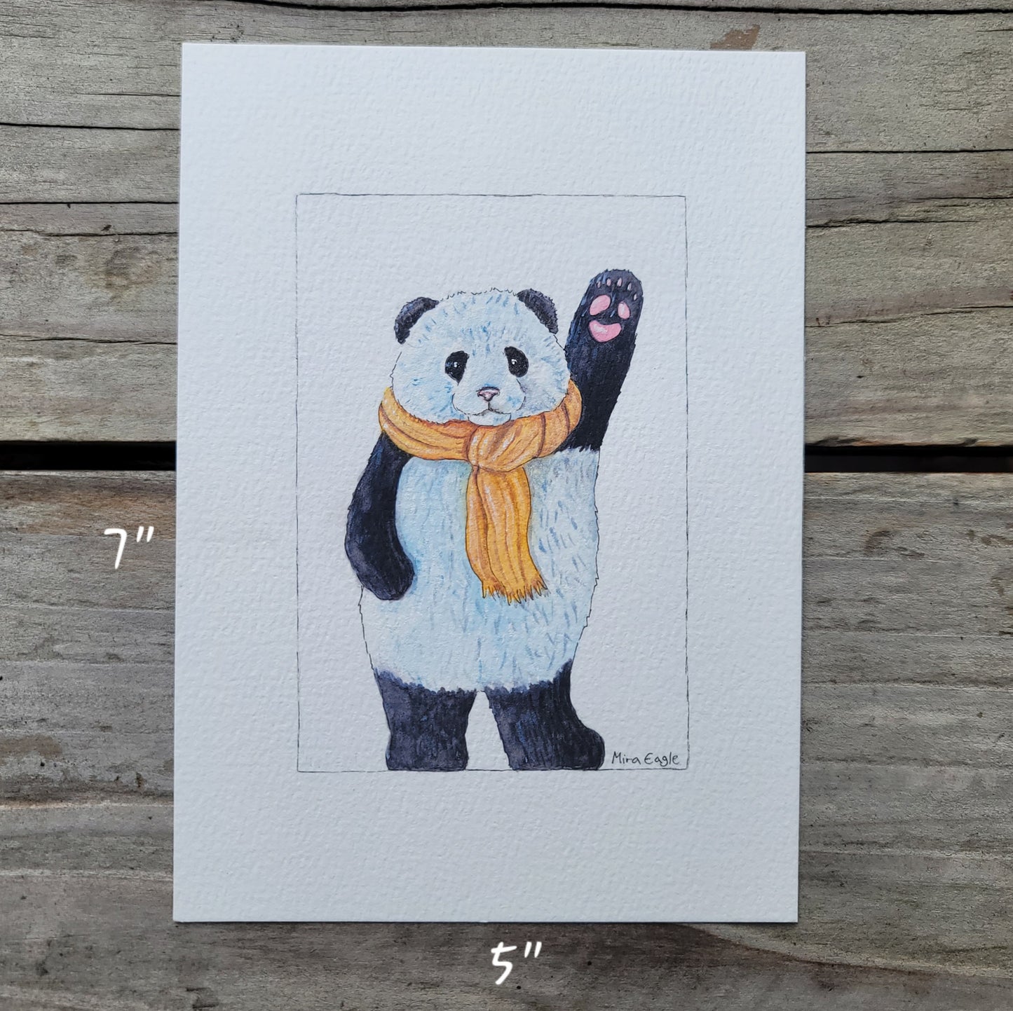 "Hi!" mini Original watercolor painting