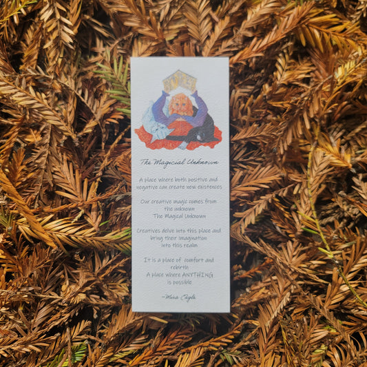 The Magical Unknown Watercolor Bookmark