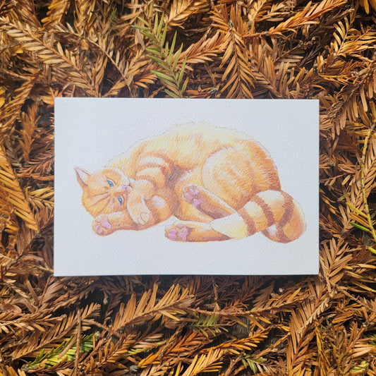 Cal watercolor postcard