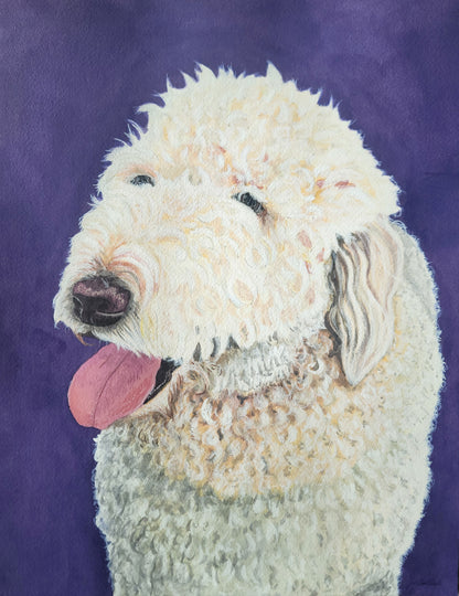 Custom hand-painted Watercolor Pet Portrait