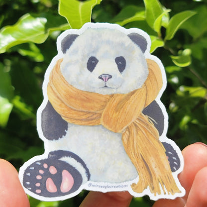 Hal Panda Sticker | Watercolor fantasy | Gentle introvert gift | Whimsical animal sticker | Bookish gift | Laptop sticker | Summer sticker