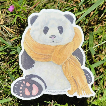 Hal Panda Sticker | Watercolor fantasy | Gentle introvert gift | Whimsical animal sticker | Bookish gift | Laptop sticker | Summer sticker