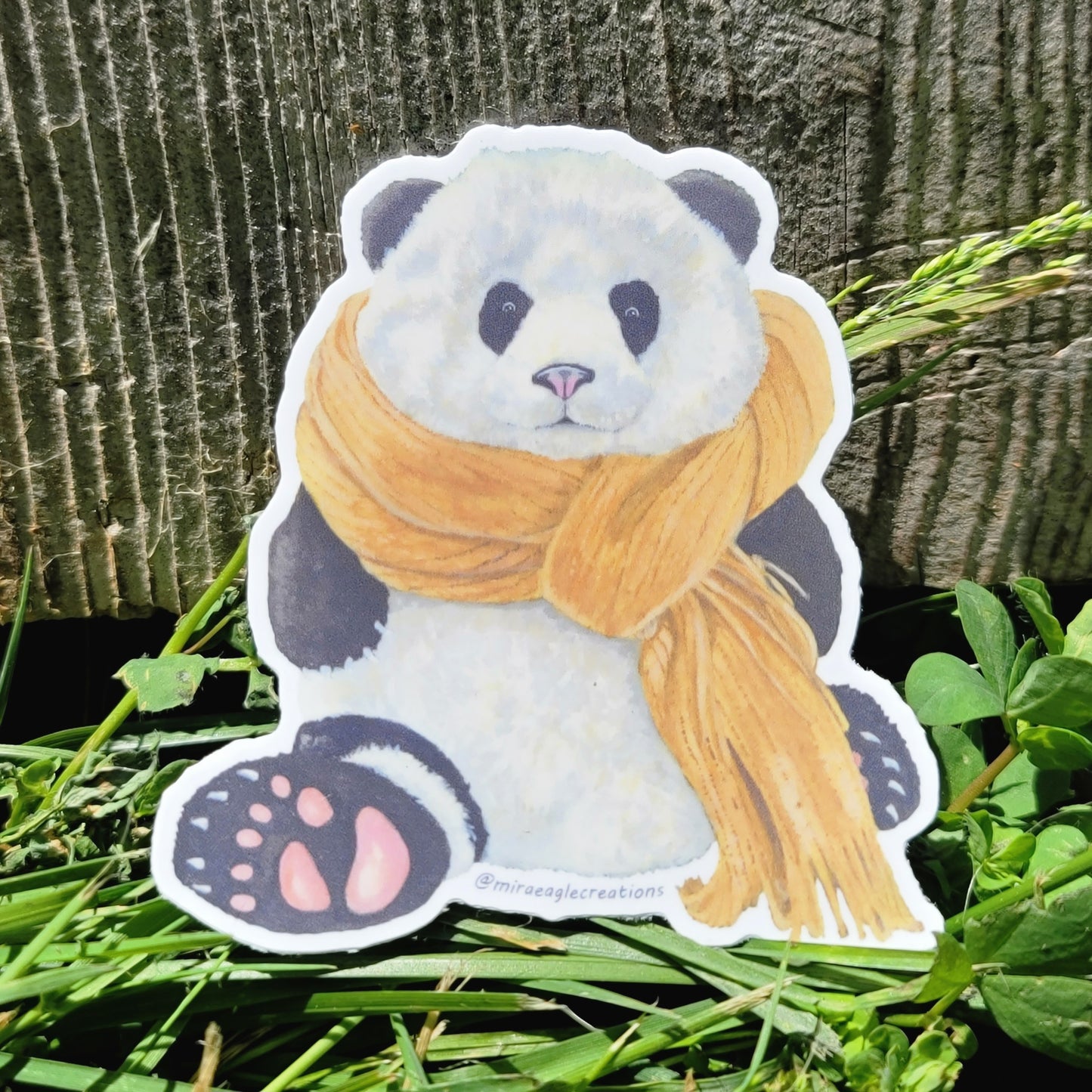 Hal Panda Sticker | Watercolor fantasy | Gentle introvert gift | Whimsical animal sticker | Bookish gift | Laptop sticker | Summer sticker