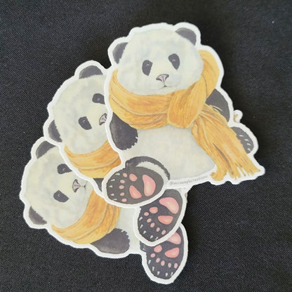 Hal Panda Sticker | Watercolor fantasy | Gentle introvert gift | Whimsical animal sticker | Bookish gift | Laptop sticker | Summer sticker