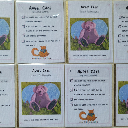SPECIAL ADDITION Angel Cake Art Trading Card | Whimsical Fantasy Art | Witchy Collectible Card| Matte Art Print | OC Character Card