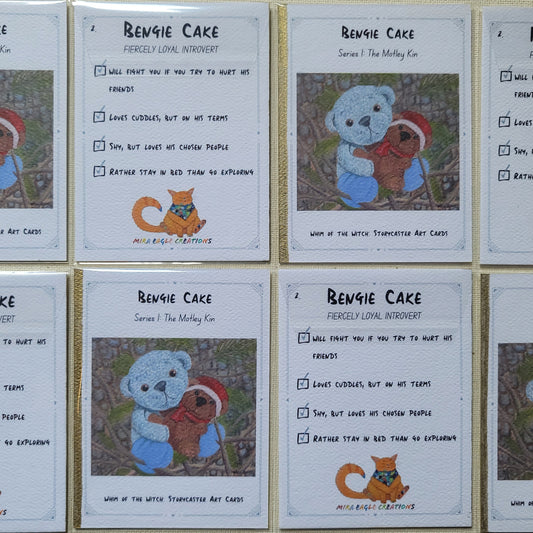 SPECIAL EDITION | Bengie Cake Art Card | Stuffed Animal Fantasy Card | Witchy Trading Card | Gift for Fantasy Fans | 3x4 Art Print
