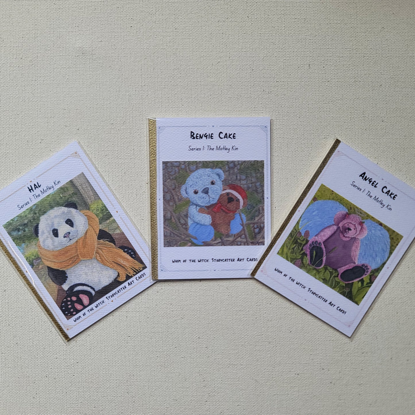 SPECIAL EDITION | The Motley Kin Set of 3 Art Cards | Fantasy OC Cards |Witchy Art Print Set | Collectible Art Cards