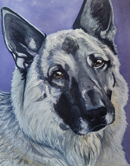 Custom hand-painted Watercolor Pet Portrait