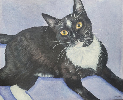 Custom hand-painted Watercolor Pet Portrait