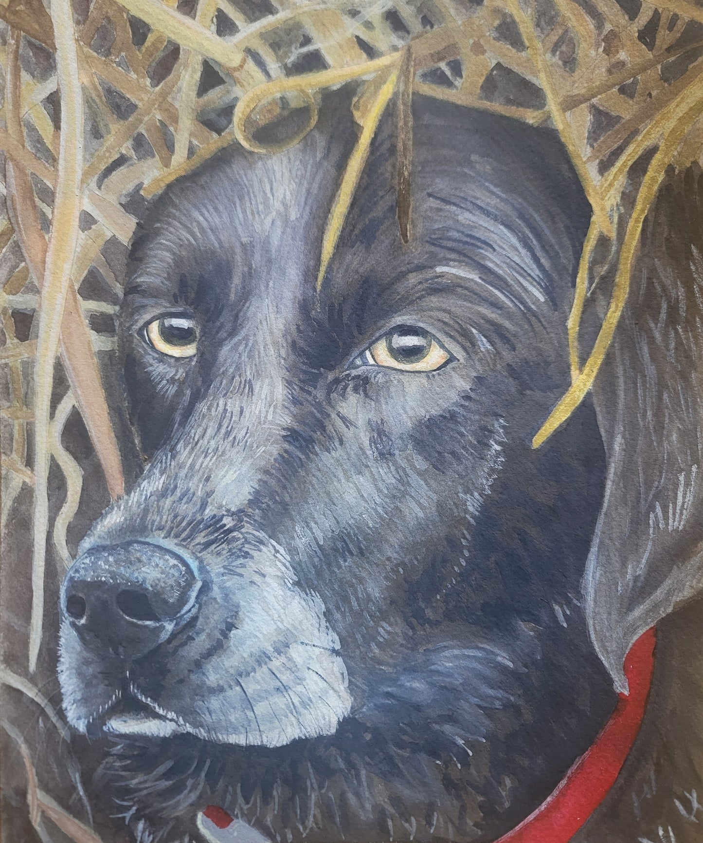 Custom hand-painted Watercolor Pet Portrait