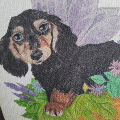 Lavender Flower Fairy Card