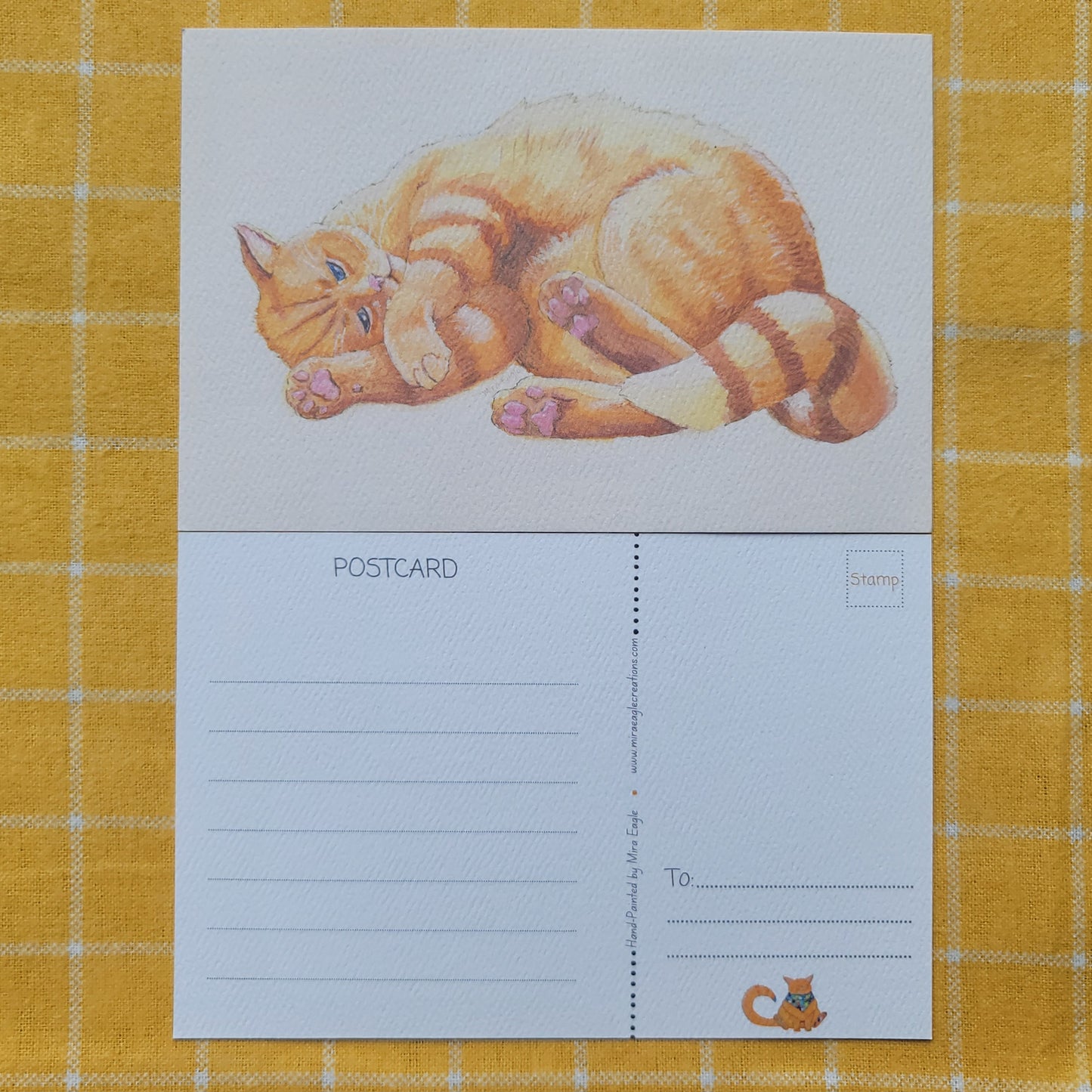 Cal watercolor postcard