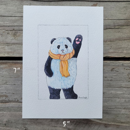 "Hi!" mini Original watercolor painting