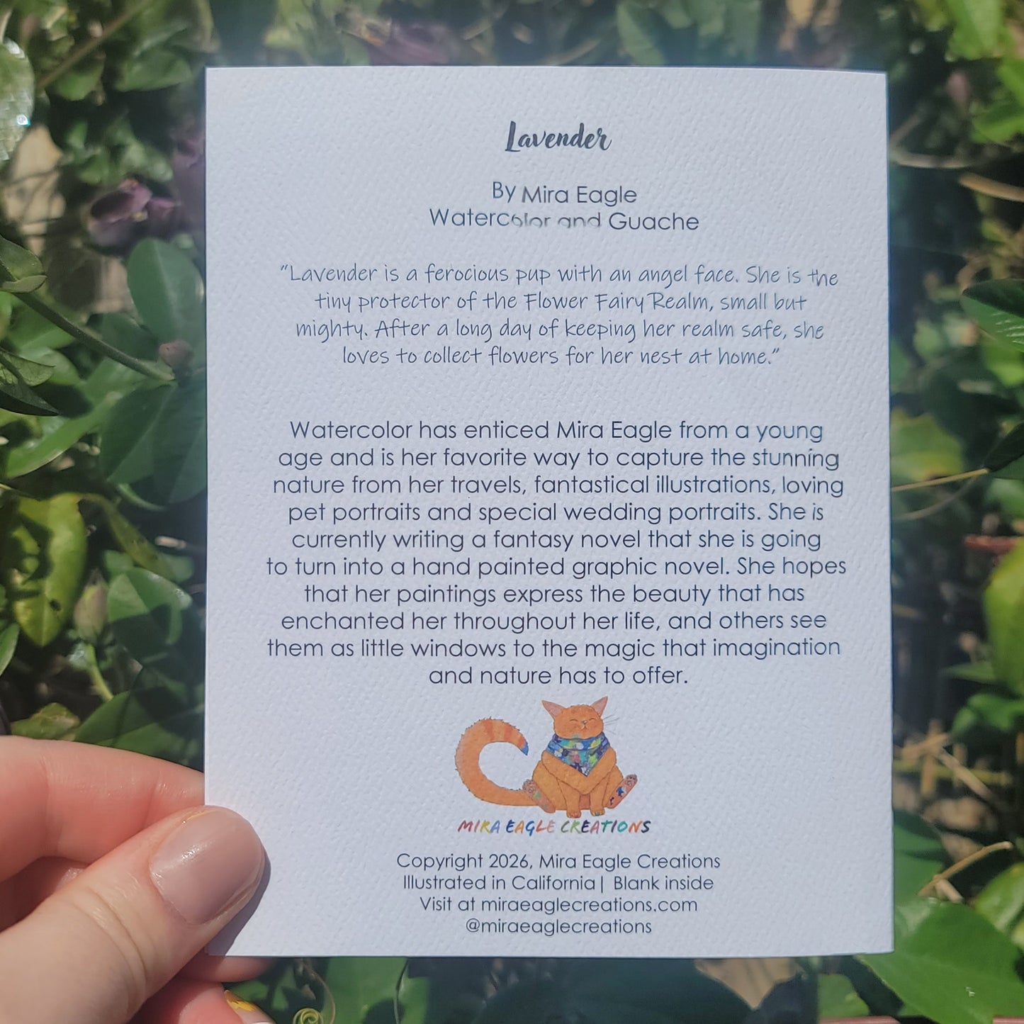 Lavender Flower Fairy Card
