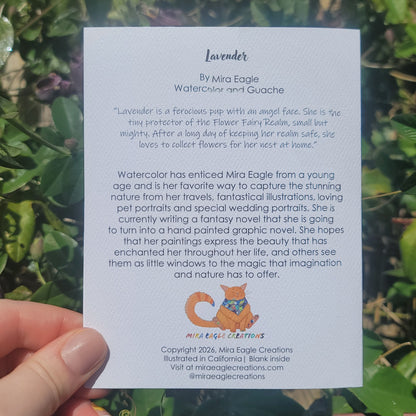 Lavender Flower Fairy Card