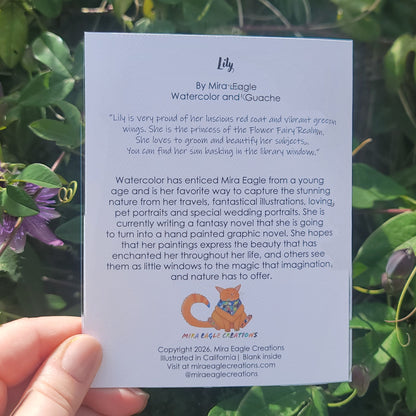 Lily Flower Fairy Card
