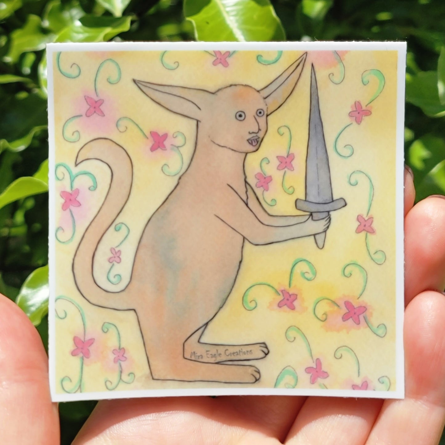 Medieval Cat King Sticker
