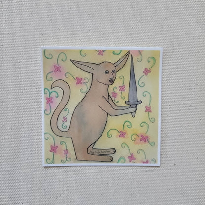 Medieval Cat King Sticker