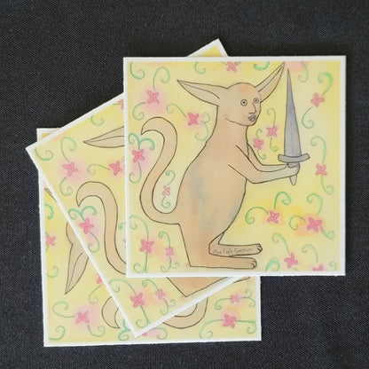 Medieval Cat King Sticker