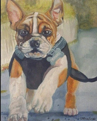 Custom hand-painted Watercolor Pet Portrait
