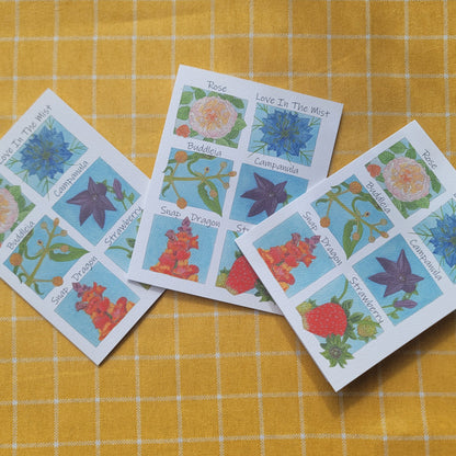 Flower Portrait watercolor card