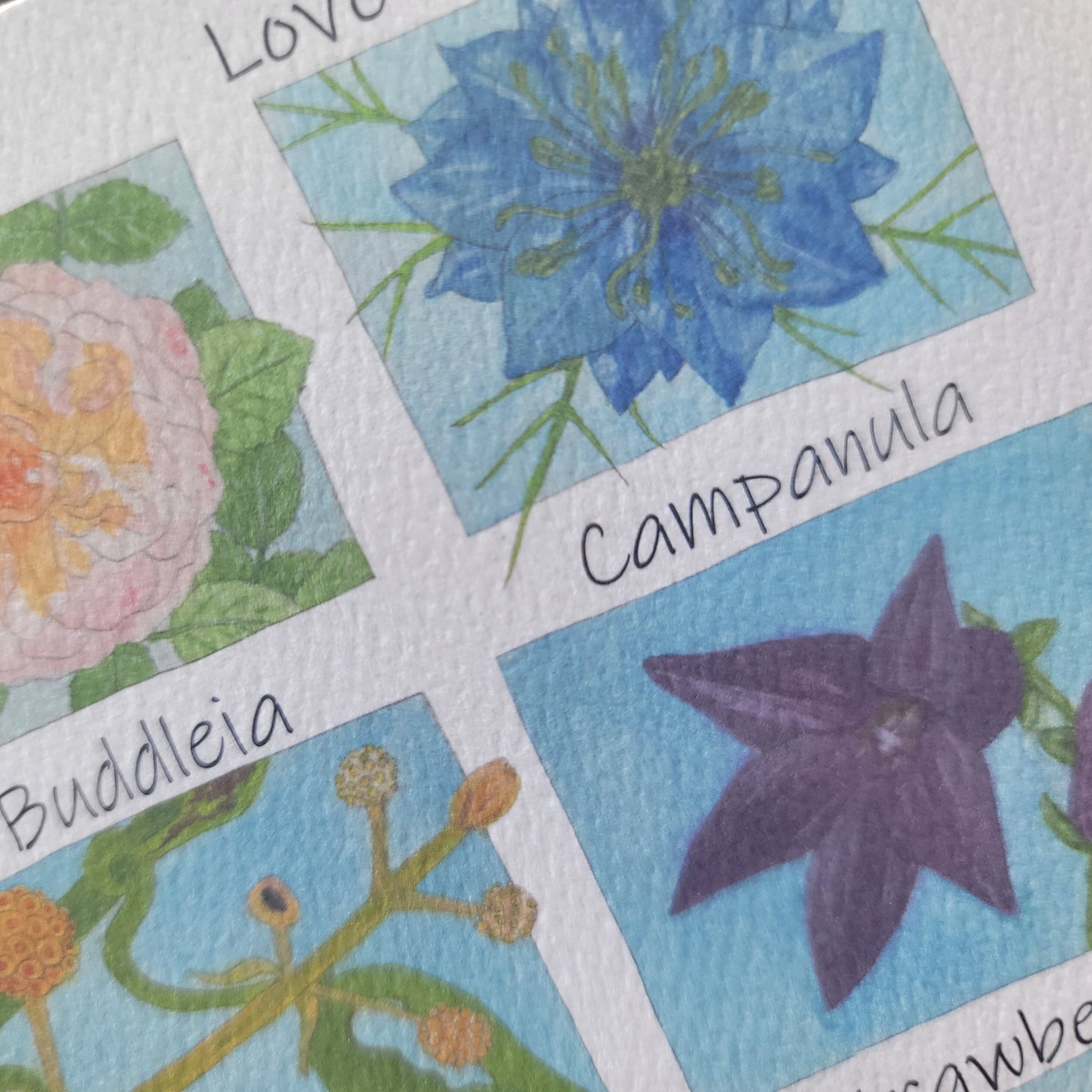 Flower Portrait watercolor card