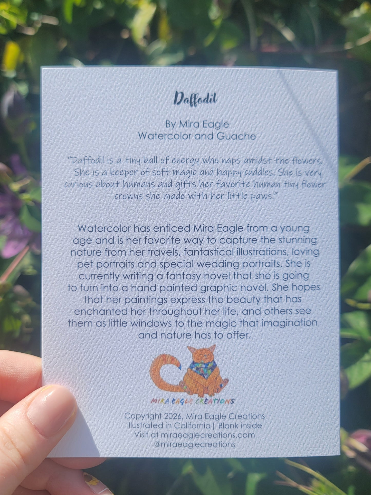 Daffodil Flower Fairy card