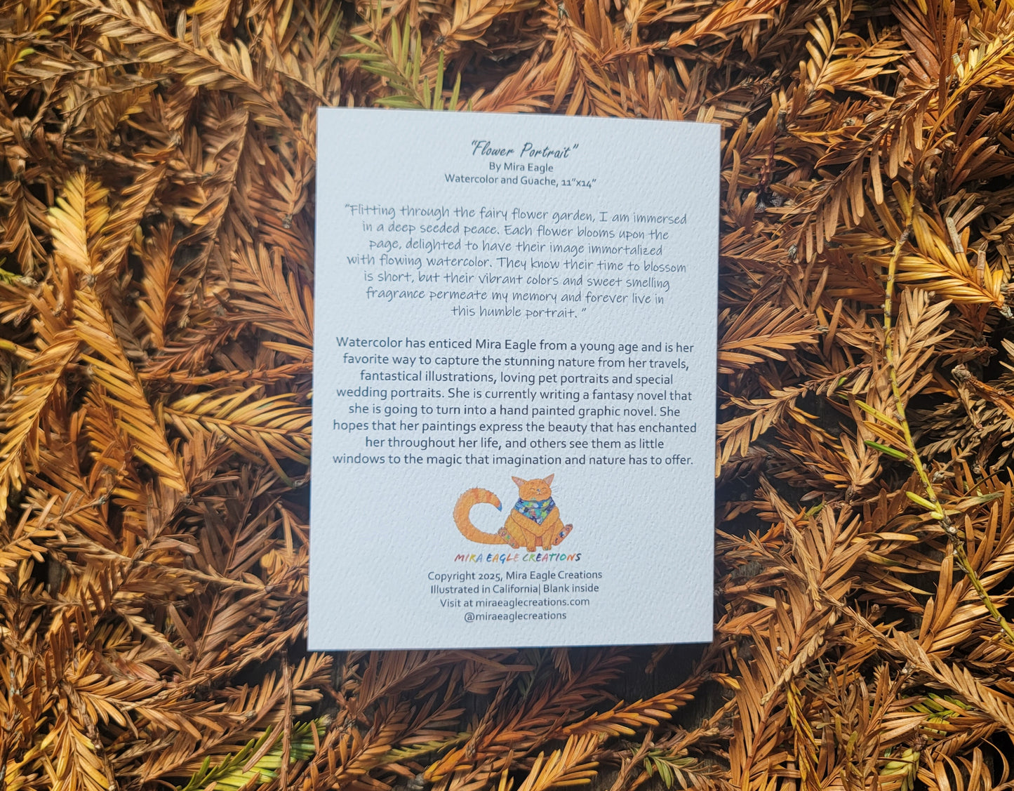 Flower Portrait watercolor card